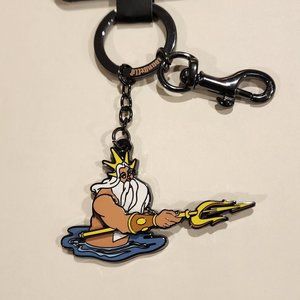 Loungefly Disney Little Mermaid King Tritons Gift Moving Arm Keychain NEW